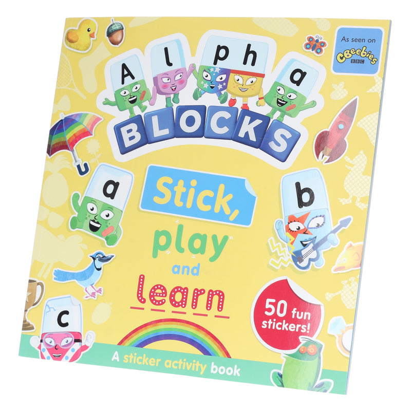 Alphablocks Stick, Play and Learn: A Sticker Activity Book by Sweet Cherry Publishing - Ages 3-6 - Paperback 0-5 Sweet Cherry Publishing