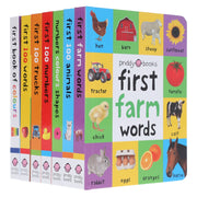 Priddy First 100 Library Collection 7 Books Box Set - Ages 0-5 - Board Book 0-5 Priddy Books