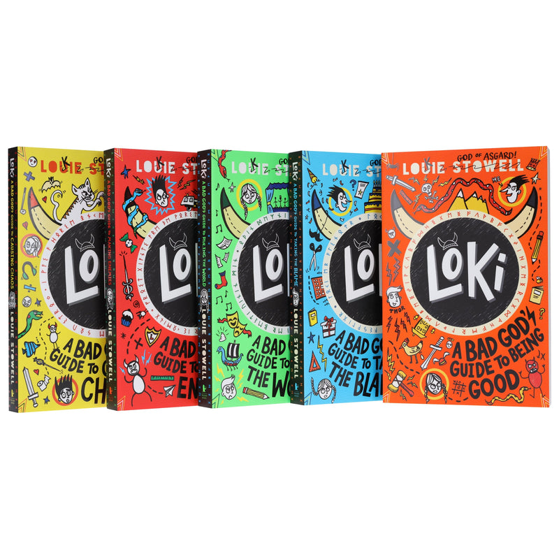 Loki: A Bad God’s Guide Series by Louie Stowell 5 Books Collection Set - Ages 9-12 - Paperback 9-14 Walker Books Ltd