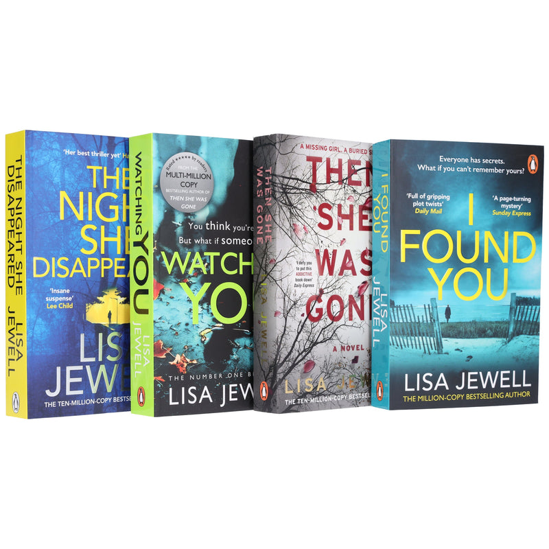 Lisa Jewell's Then She Was Gone, The Night She Disappeared, Watching You & I Found You: 4 Books Collection Set - Fiction - Paperback Fiction Penguin Random House
