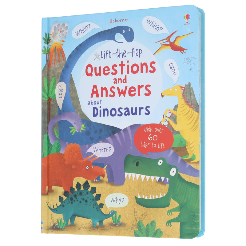 Usborne: Lift-the-flap Questions and Answers about Dinosaurs by Katie Daynes - Ages 5+ - Board Book 5-7 Usborne Publishing Ltd