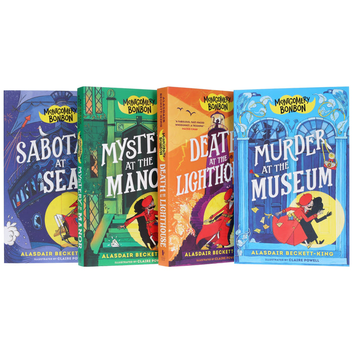 Montgomery Bonbon Series by Alasdair Beckett-King: Illustrated 4 Books Collection Set - Ages 9-12 - Paperback 9-14 Walker Books