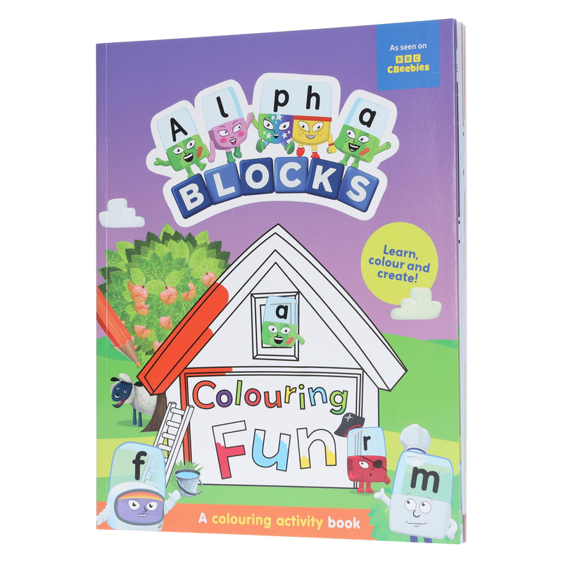 Alphablocks Colouring Fun: Learn, Colour and Create! A Colouring Activity Book - Ages 3-6 - Paperback 3-5 Sweet Cherry Publishing