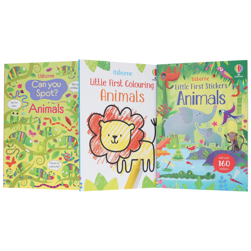 Usborne: My Animal Activity Pack 3 Books Box Set and Over 160 Stickers - Ages 3+ - Paperback 3-5 Usborne Publishing Ltd