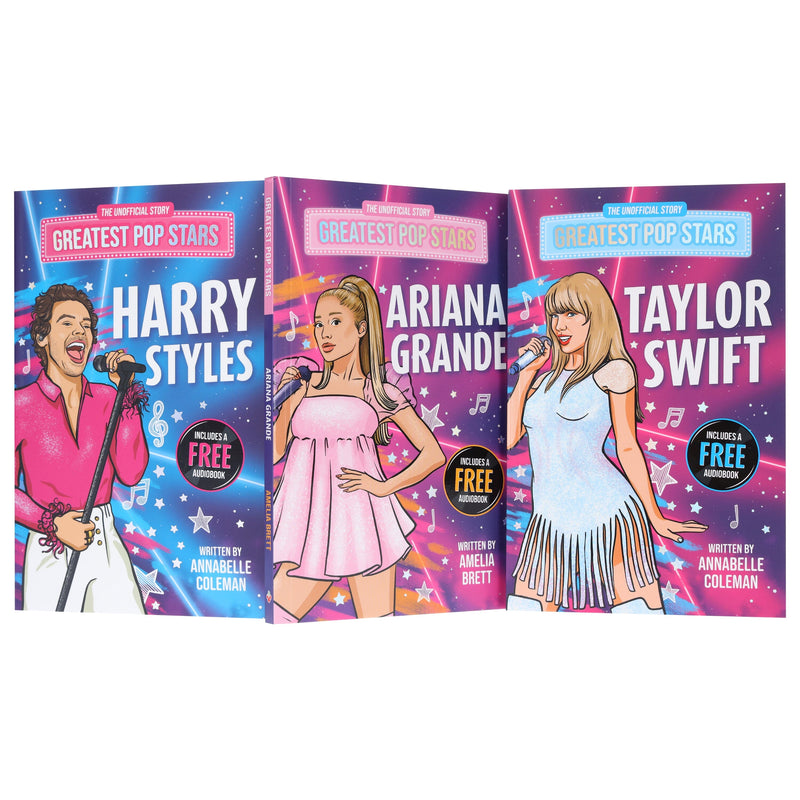 Greatest Pop Stars Series 3 Books Collection Set (Includes A Free Audiobook) - Ages 7-9 - Paperback 7-9 Sweet Cherry Publishing