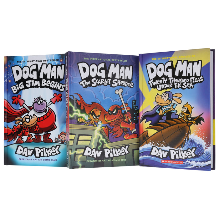 Dog Man Series by Dav Pilkey (Book 11-13) Collection 3 Books Set - Ages 7+ - Hardback 7-9 Scholastic