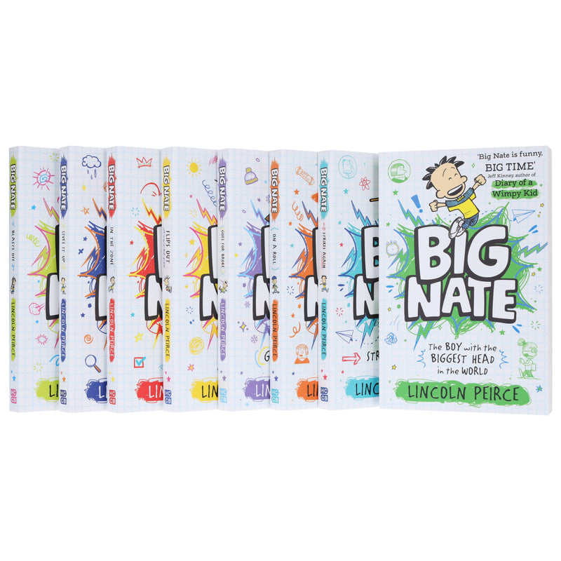 The Big Nate Collection Series by Lincoln Peirce 8 Books Box Set - Ages 9-14 - Paperback 9-14 HarperCollins Publishers