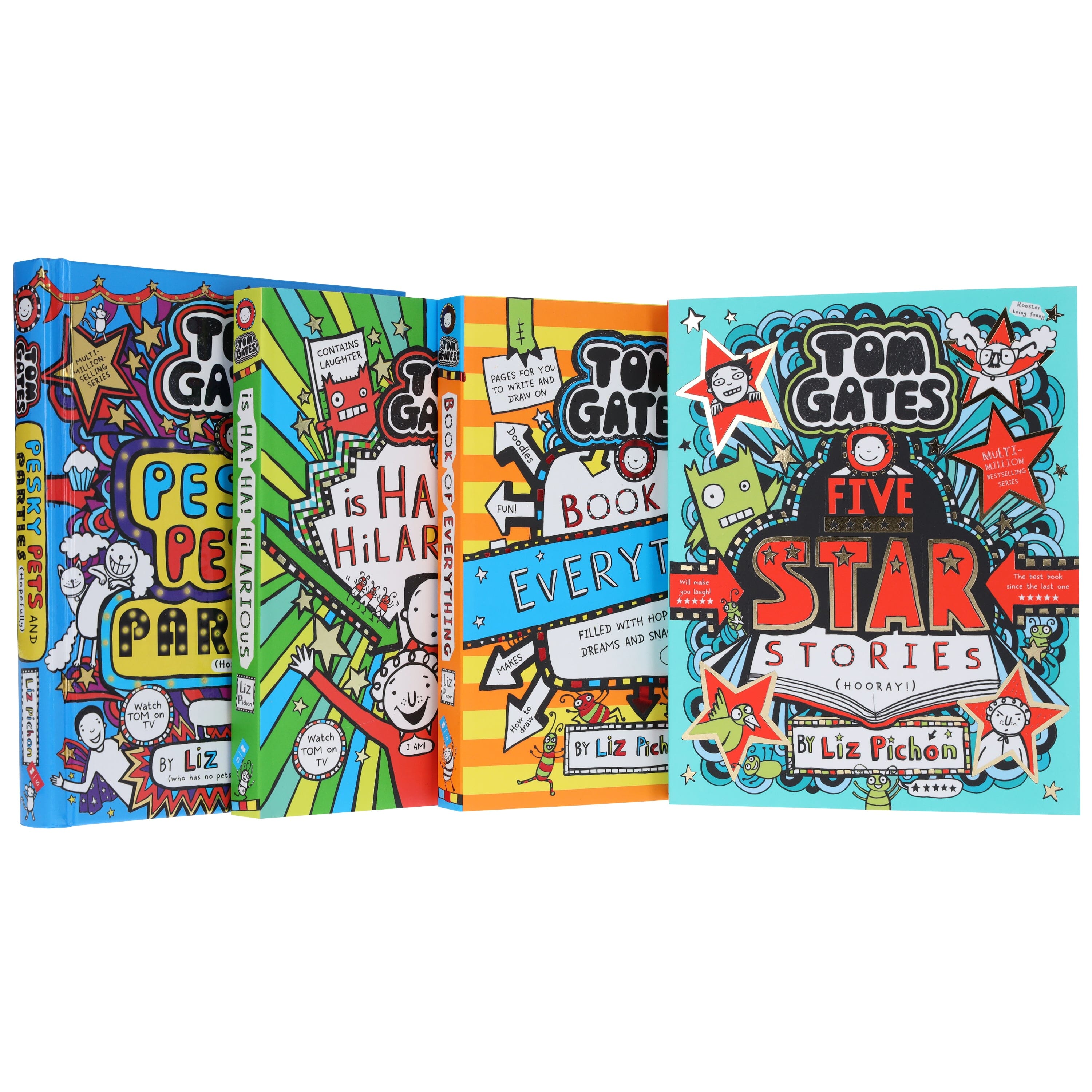 Tom Gates Series (Book 21-24) by Liz Pichon 4 Books Collection Set