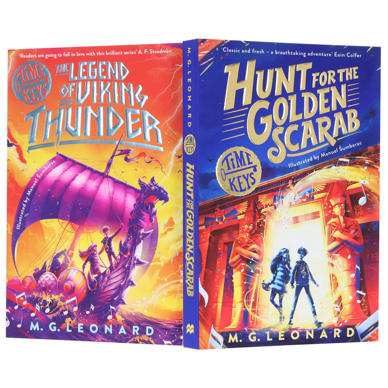 Time Keys Series by M. G. Leonard Illustrated 2 Books Collection Set - Ages 9-11 - Paperback 9-14 Macmillan