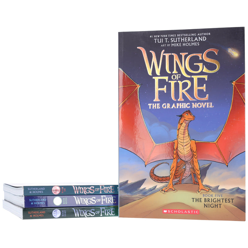Wings of Fire Graphix Series (Book 5-8) By Tui T. Sutherland: Graphic Novels 4 Books Collection Set - Ages 8-12 - Paperback Graphic Novels Scholastic