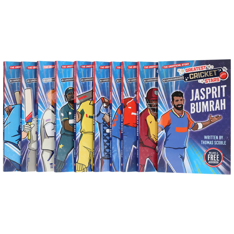 The Greatest Cricket Stars by Thomas Scoble 10 Books Collection Box Set (Includes Free Audiobooks)- Ages 7-9 - Paperback 7-9 Sweet Cherry Publishing