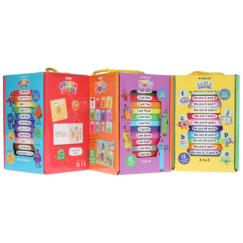 A Case of Numberblocks, Alphablocks & Colourblocks 36 Mini Books Collection Set - Ages 0-5 - Board Book 0-5 Sweet Cherry Publishing