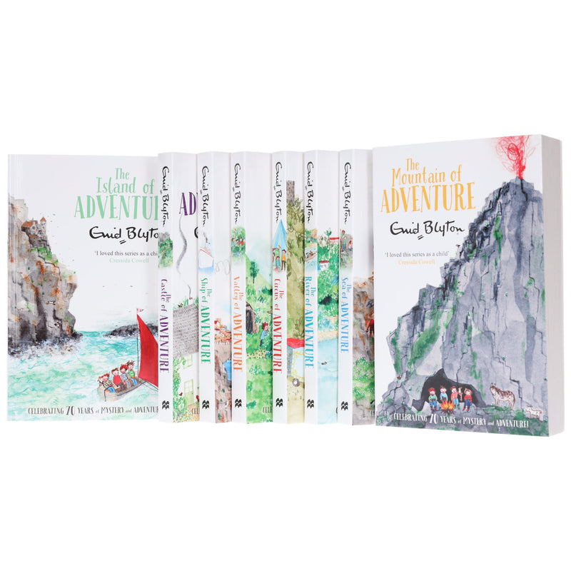 Enid Blyton Adventure Series (Mountain, Sea, River, Circus, Valley, Ship, Castle, Island) 8 Books Collection Box set - Ages 9-14 - Paperback 9-14 Pan Macmillan