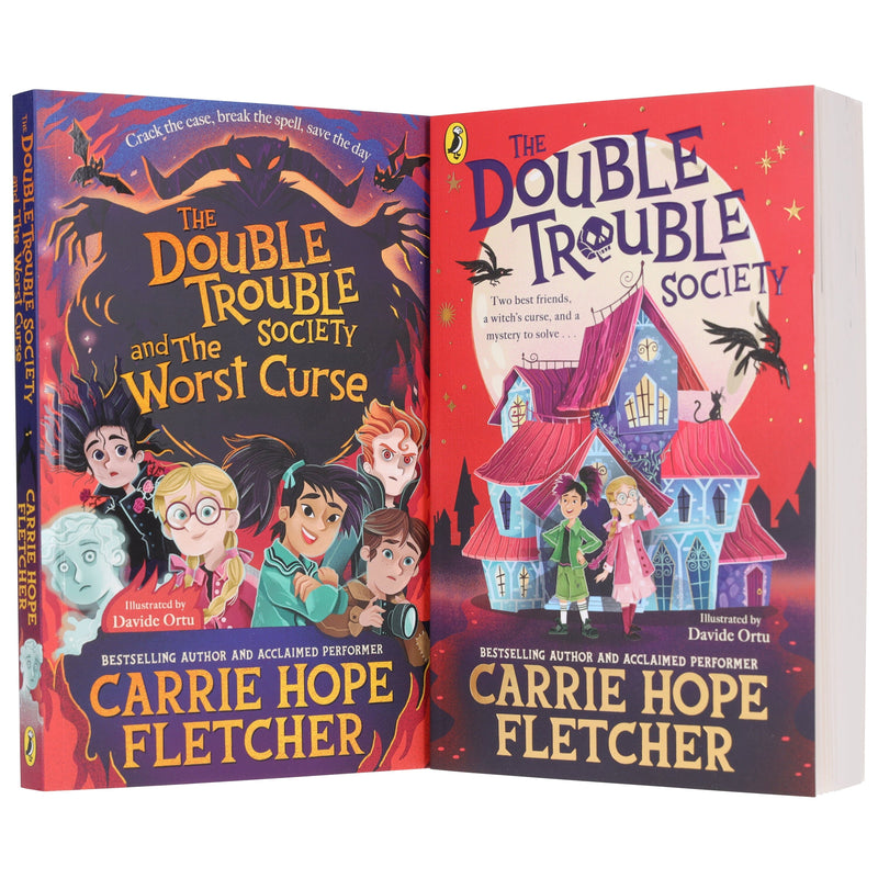 The Double Trouble Society Series by Carrie Hope Fletcher Illustrated 2 Books Collection Set - Ages 9-11 - Paperback 9-14 Penguin Random House