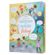 Usborne: Lift-the-Flap Questions and Answers About Feelings by Lara Bryan - Ages 6-9 - Board Book Usborne Publishing Ltd