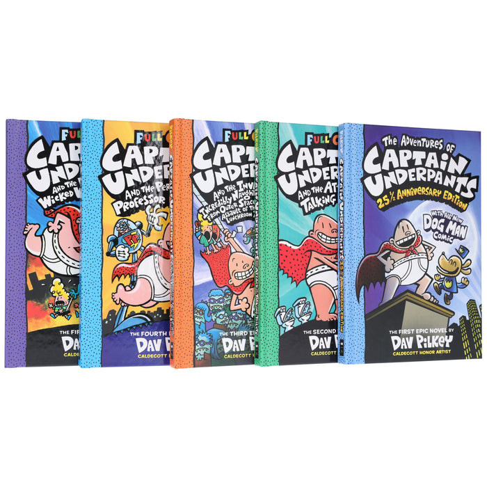 The Captain Underpants Colossal Color Collection Epic Graphic Novels 5 Books Set - Ages 7-10 - Hardback Graphic Novels Scholastic
