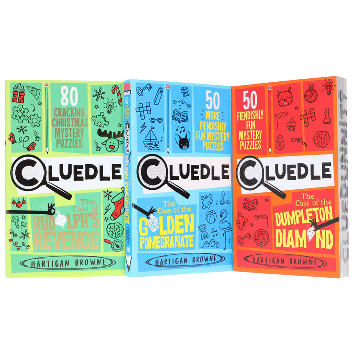 Cluedle Fun Mystery Puzzles By Hartigan Browne: 3 Books Collection Set - Ages 9-11 - Paperback 9-14 Pan Macmillan