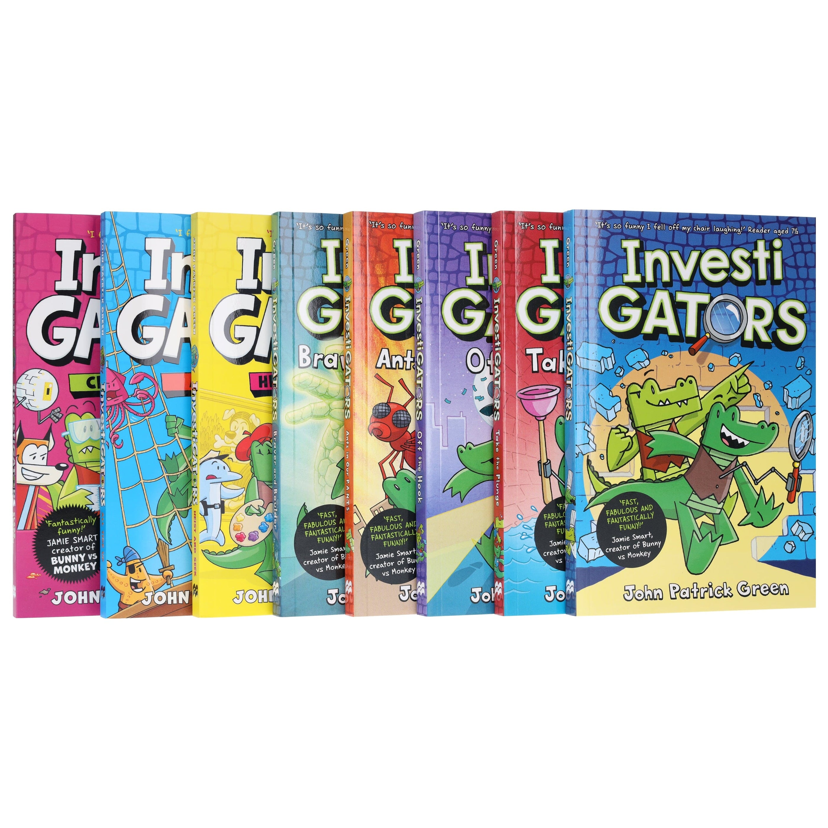 InvestiGators Series by John Patrick Green Illustrated 8 Books Collect ...