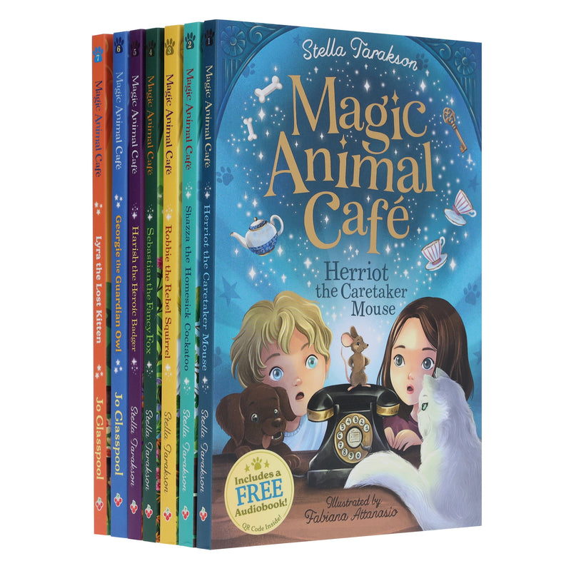 Magic Animal Cafe Series by Stella Tarakson & Jo Glasspool 7 Books Collection Set (Includes a Free Audiobooks!) - Ages 7-9 - Paperback 7-9 Sweet Cherry Publishing