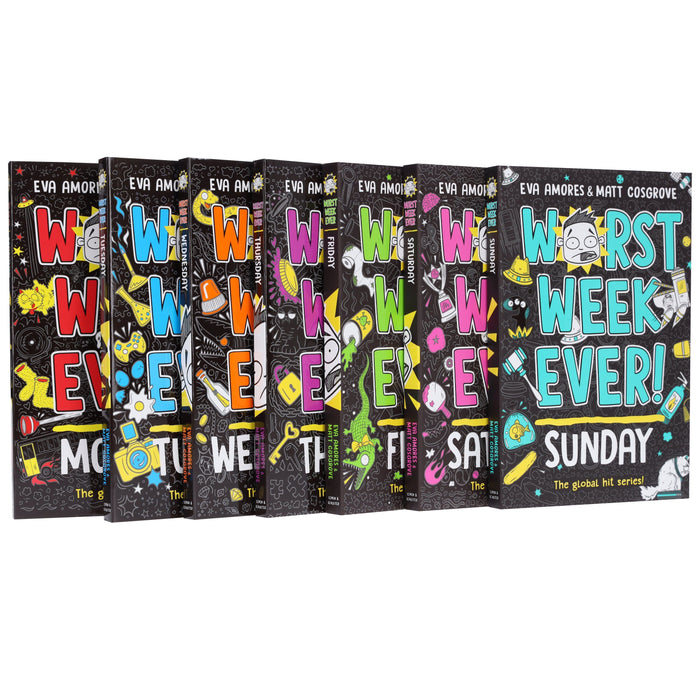 Worst Week Ever! Series By Eva Amores And Matt Cosgrove 7 Books Collection Set - Ages 8+ - Paperback 9-14 Simon & Schuster