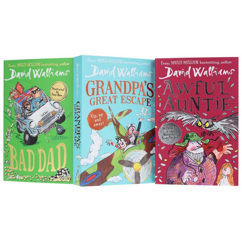 The World of David Walliams: Fun-Tastic Families 3 Books Box Set - Age 7-11 - Paperback 7-9 HarperCollins Publishers