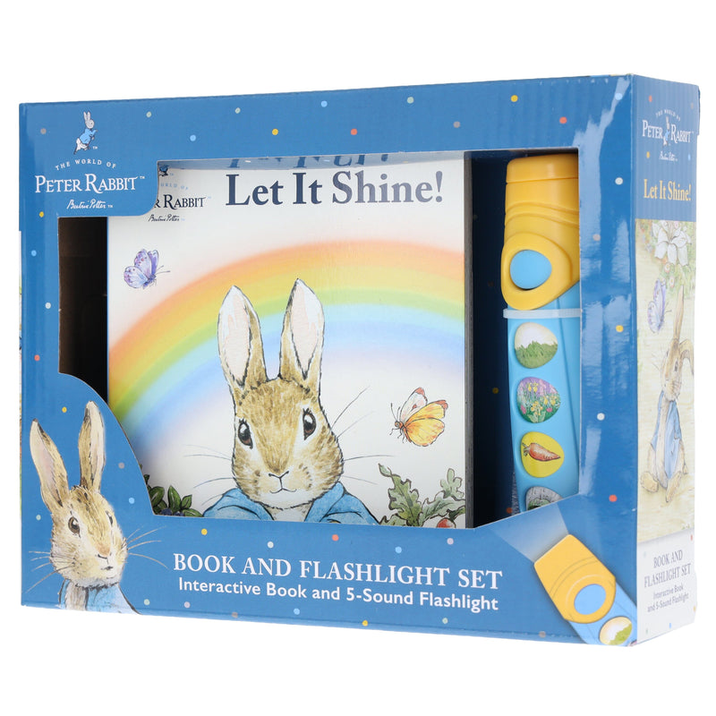 The World of Peter Rabbit: Let it Shine! Interactive Book and 5-Sound Flashlight Set - Ages 3-6 - Board Book 3-5 PI Kids