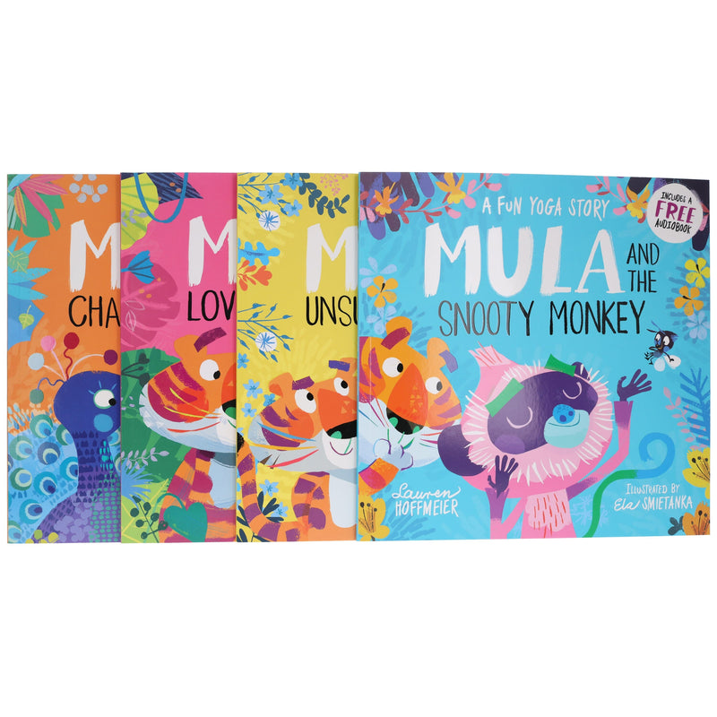 Mula and Friends Animal Fun Yoga Stories Illustrated 4 Picture Books Collection Set - Ages 3-6 - Paperback 3-5 Sweet Cherry Publishing