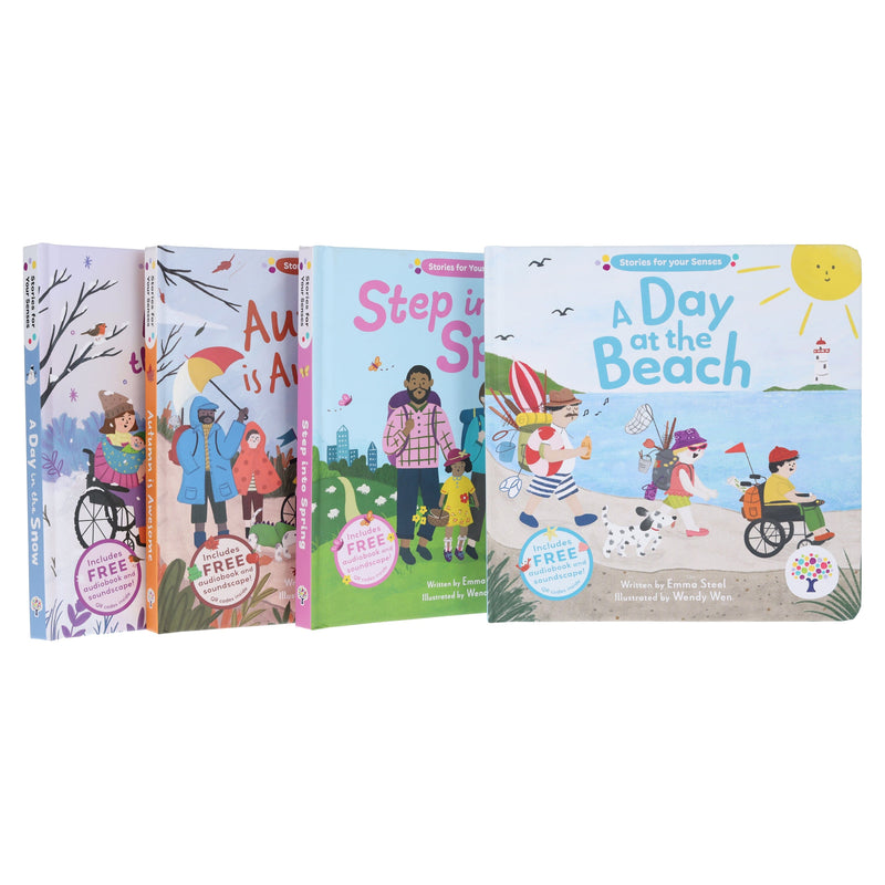 Stories for Your Senses Series by Emma Steel Illustrated 4 Books Collection Set - Ages 3-5 - Board Book (Includes Free Audiobook & Soundscape!) 3-5 Every Cherry Publishing