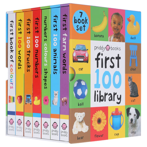 Priddy First 100 Library Collection 7 Books Box Set - Ages 0-5 - Board Book 0-5 Priddy Books