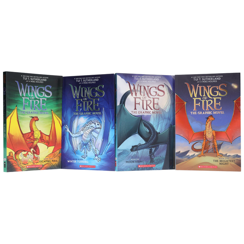 Wings of Fire Graphix Series (Book 5-8) By Tui T. Sutherland: Graphic Novels 4 Books Collection Set - Ages 8-12 - Paperback Graphic Novels Scholastic
