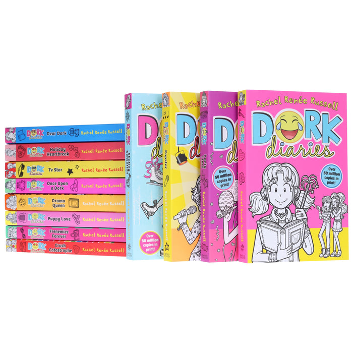Dork Diaries Series (Vol. 1-12) By Rachel Renee Russell 12 Books Collection Set- Ages 9-14 - Paperback 9-14 Simon & Schuster