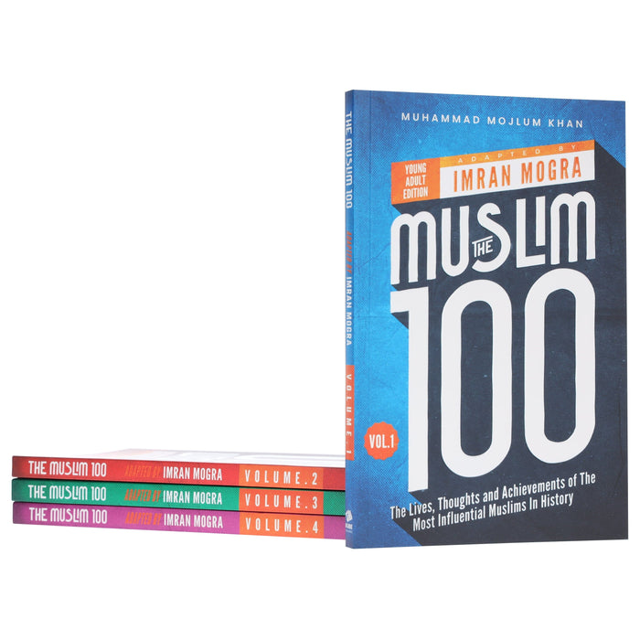 The Muslim 100 (YA Edition) by Muhammad Mojlum Khan, Adapted by Imran Mogra 4 Books Collection Box Set - Ages 12-16 - Paperback Young Adult Kube Publishing