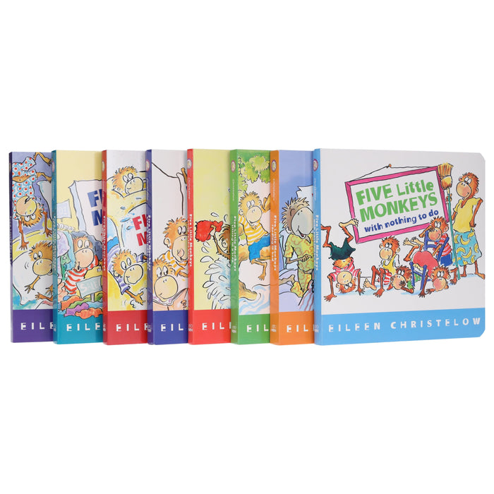 Five Little Monkeys: A Box Adventures By Eileen Christelow 8 Books Collection Box Set - Ages 4-7 - Board Books 5-7 Houghton Mifflin Harcourt Publishing Company