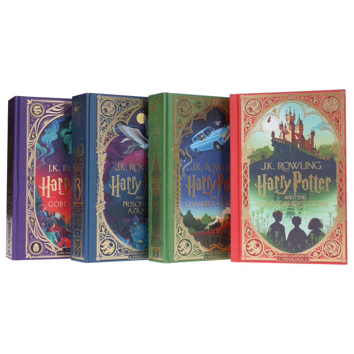 Harry Potter MinaLima & Interactive Collectors Edition (Volume 1-4) by J.K. Rowling: 4 Books Collection Set – Ages 9+ – Hardback 9-14 Bloomsbury Publishing PLC