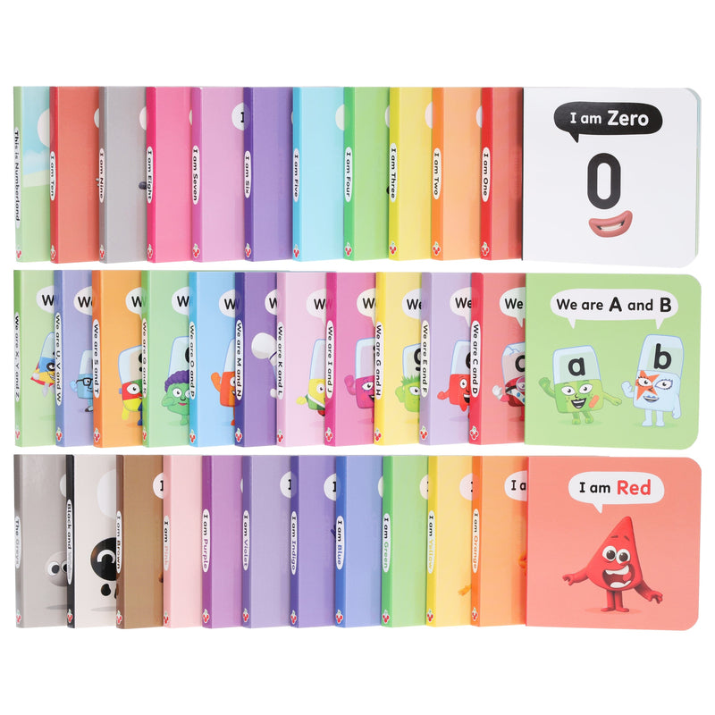 A Case of Numberblocks, Alphablocks & Colourblocks 36 Mini Books Collection Set - Ages 0-5 - Board Book 0-5 Sweet Cherry Publishing