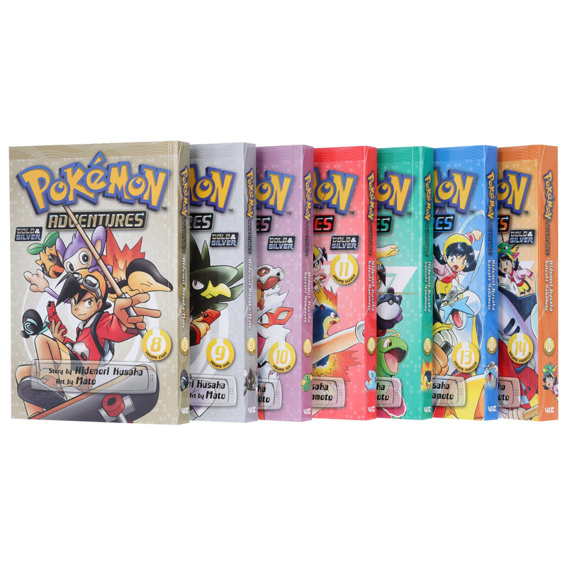Pokemon Adventures (Vols. 8-14) Gold & Silver Box Set by Hidenori Kusaka - Manga - Paperback Graphic Novels Viz Media, LLC