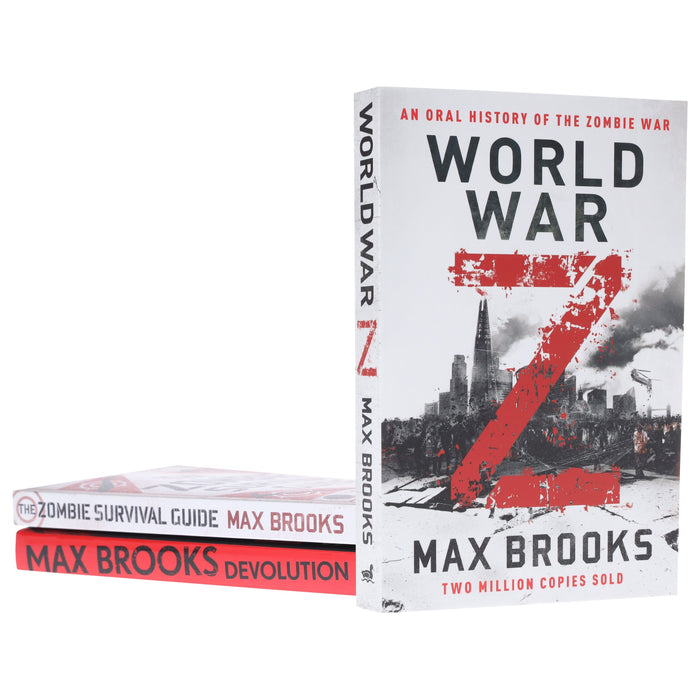 Max Brooks: World War Z, The Zombie Survival Guide & Devolution 3 Books Collection Set - Fiction - Paperback Fiction Prelude Books
