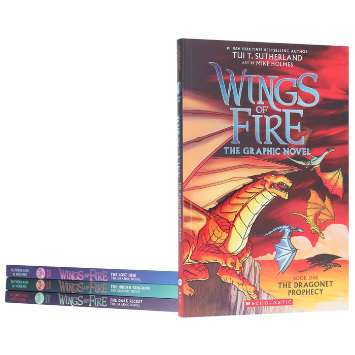 Wings of Fire The Graphic Novels 4 Books Collection Box Set By Tui T. Sutherland - Ages 8-12 - Paperback 9-14 Scholastic
