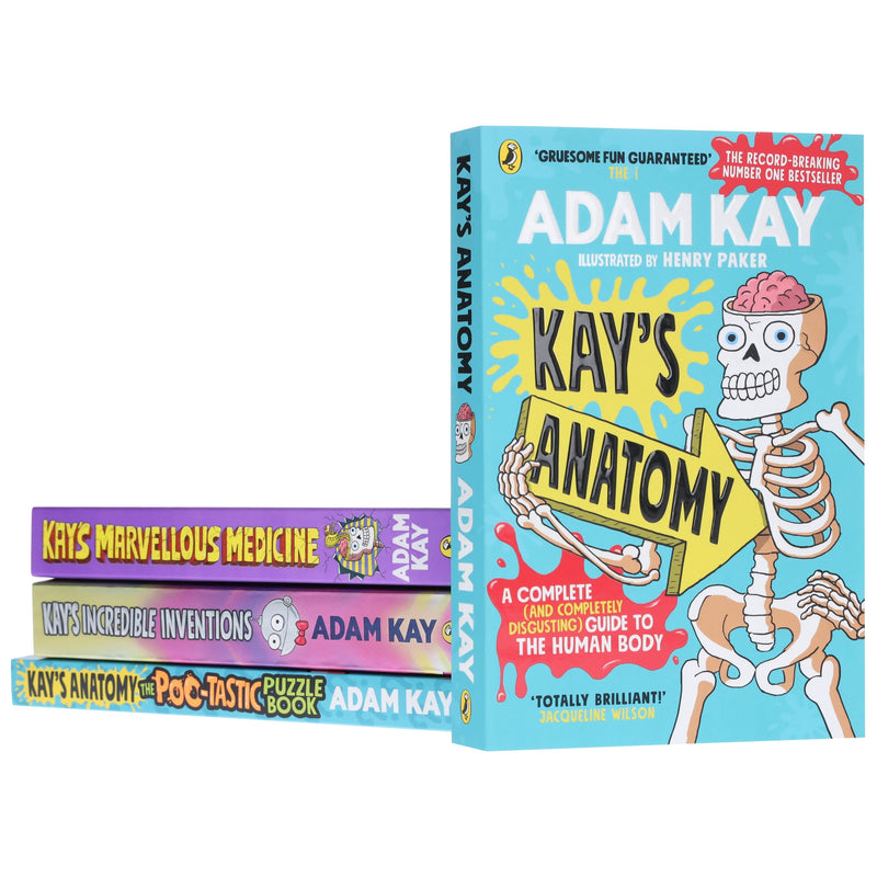 Adam Kay's Incredible Inventions, Marvellous Medicine, Anatomy & The Poo-Tastic Puzzle Book: 4 Books Collection Set - Ages 7+ - Paperback 7-9 Penguin Random House