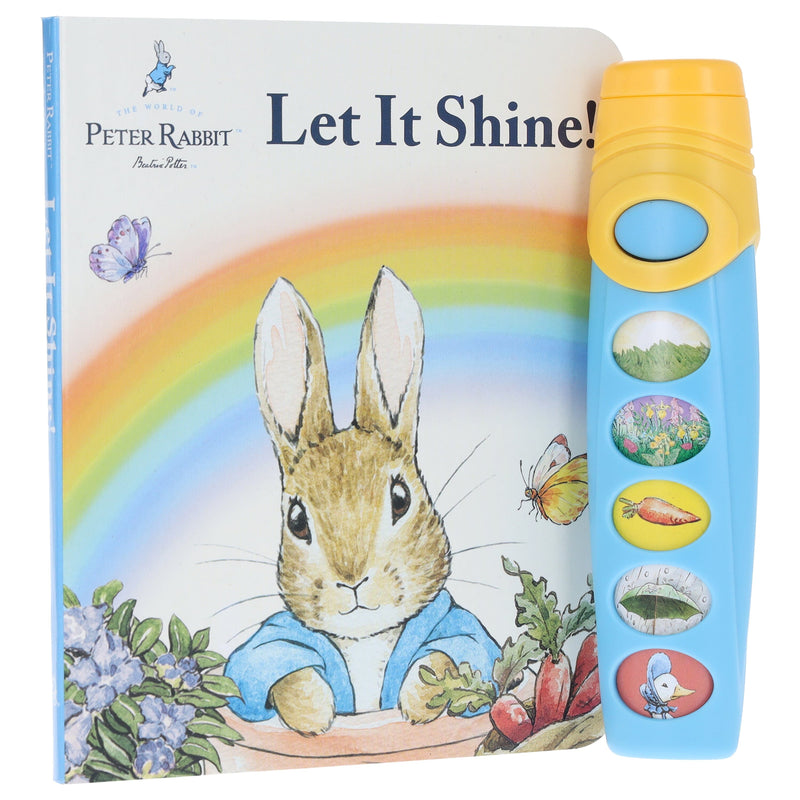 The World of Peter Rabbit: Let it Shine! Interactive Book and 5-Sound Flashlight Set - Ages 3-6 - Board Book 3-5 PI Kids