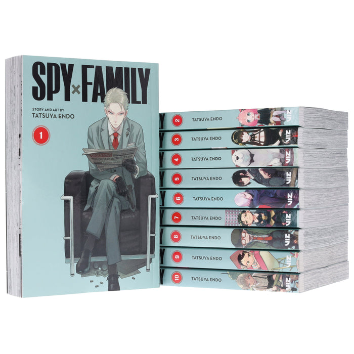 Spy x Family Series by Tatsuya Endo 10 Books Collection Set (Vol 1-10) - Ages 13+ - Paperback Graphic Novels Viz Media, Subs. of Shogakukan Inc