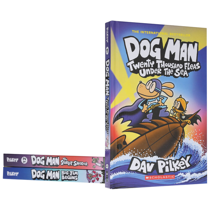 Dog Man Series by Dav Pilkey (Book 11-13) Collection 3 Books Set - Ages 7+ - Hardback 7-9 Scholastic
