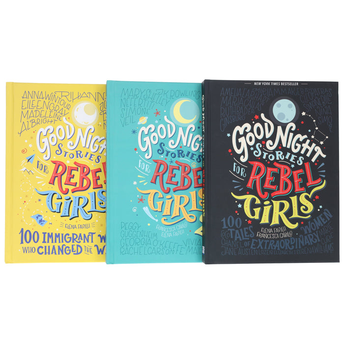 Good Night Stories for Rebel Girls 3 Books Collection Set - Ages 8-13 - Hardback 9-14 Rebel Girls Inc