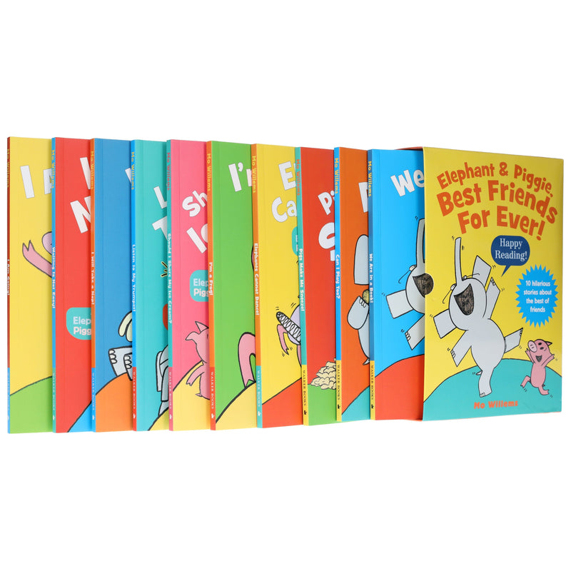 Elephant & Piggie, Best Friends For Ever! Series by Mo Willems: 10 Picture Books Collection Box Set - Ages 4-8 - Paperback 5-7 Walker Books