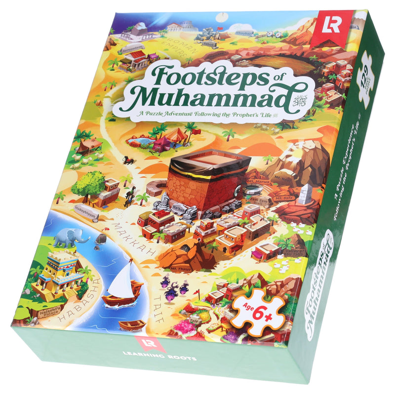Footsteps of Muhammad SAW: A Puzzle Adventure Following the Prophet's Life SAW: by Zaheer Khatri - Ages 6+ 5-7 Learning Roots