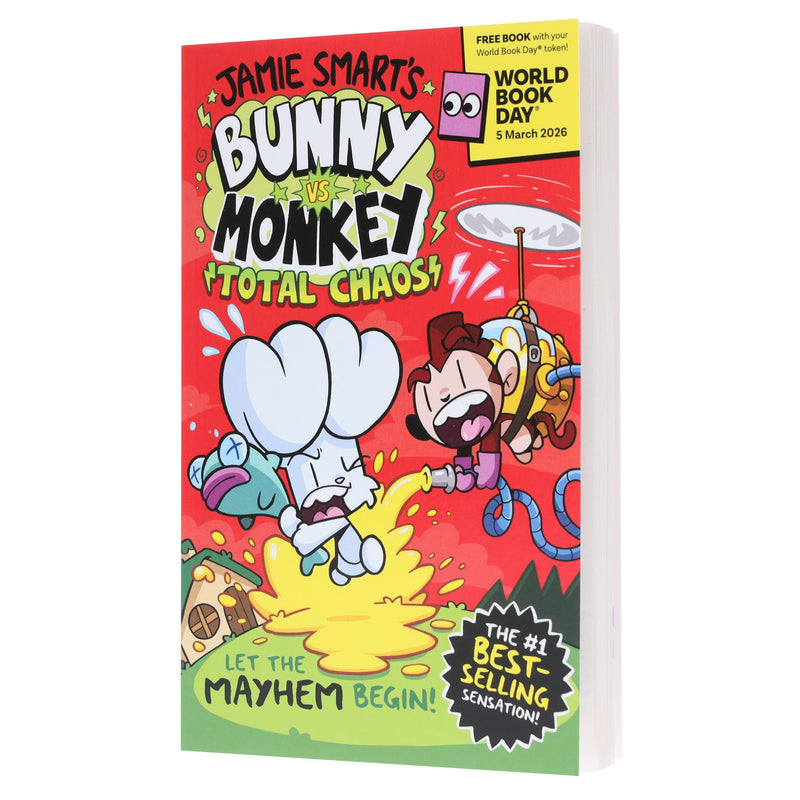 Bunny vs Monkey: Total Chaos!: World Book Day 2026 by Jamie Smart - Ages 7-9 - Paperback 7-9 David Fickling Books ltd