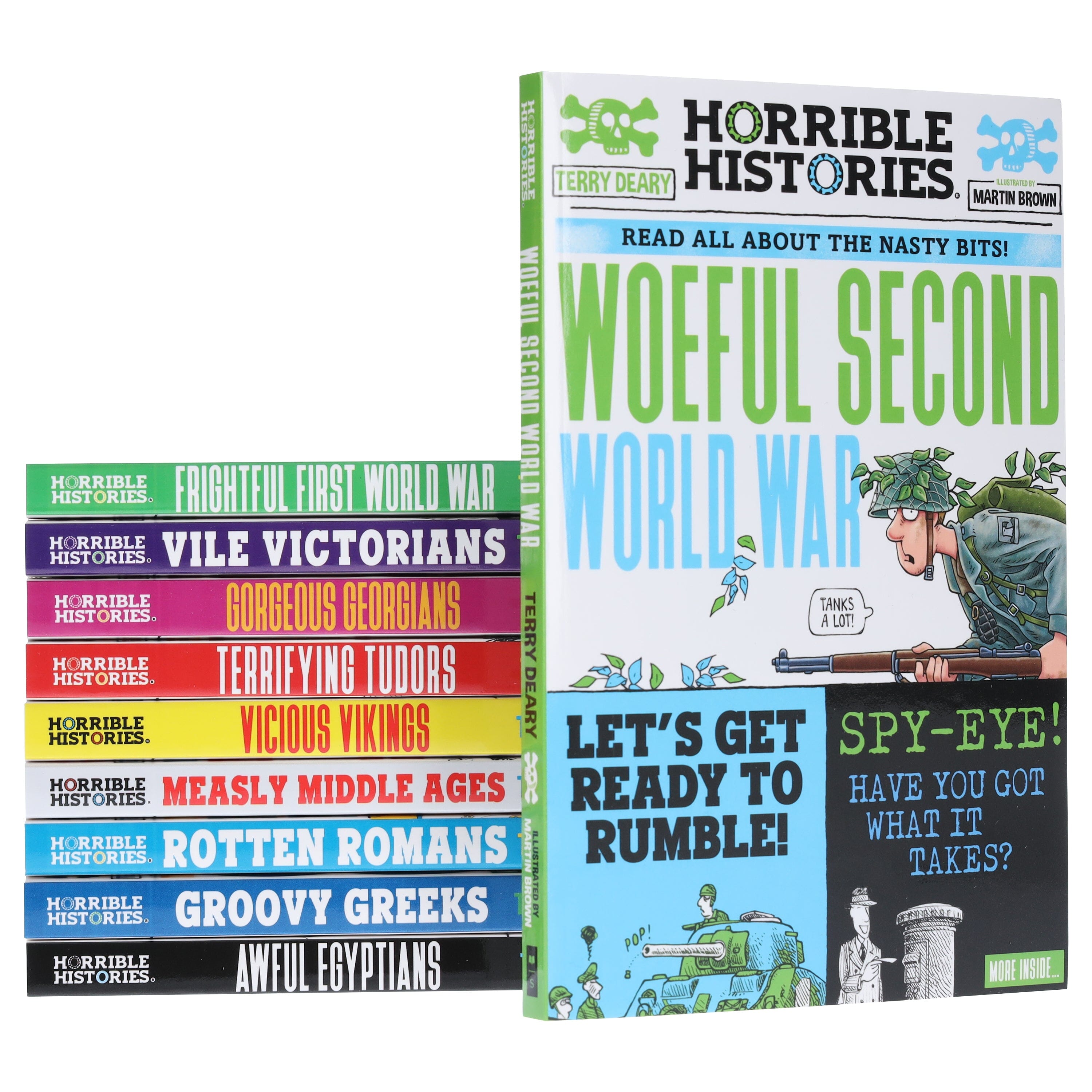 Horrible Histories Savage 10 Book Collection Set By Terry Deary