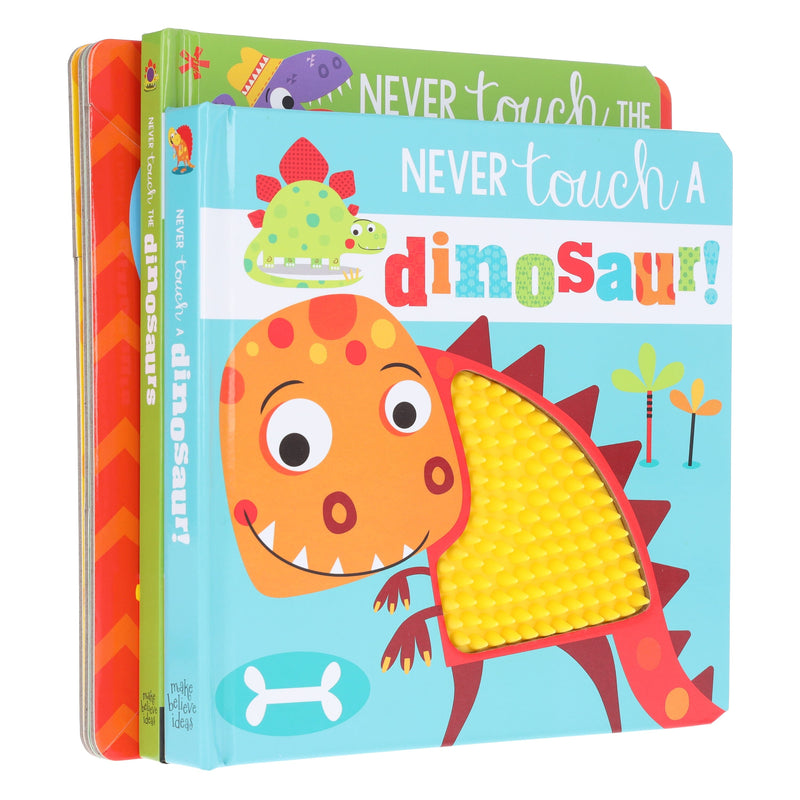 Never Touch a Dinosaur Gift Box by Rosie Greening (Includes 2 Books & 3 Jigsaws with Bumpy Silicone Touches) - Ages 0-5 - Board Book 0-5 Make Believe Ideas