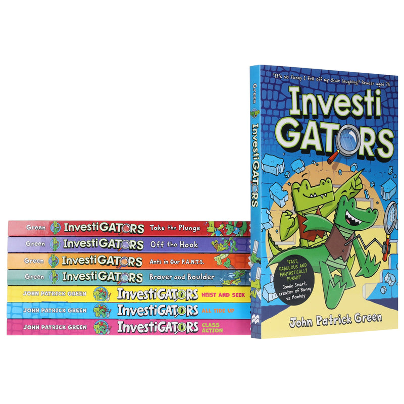InvestiGators Series by John Patrick Green Illustrated 8 Books Collection Set - Ages 7-9 - Paperback 7-9 Macmillan