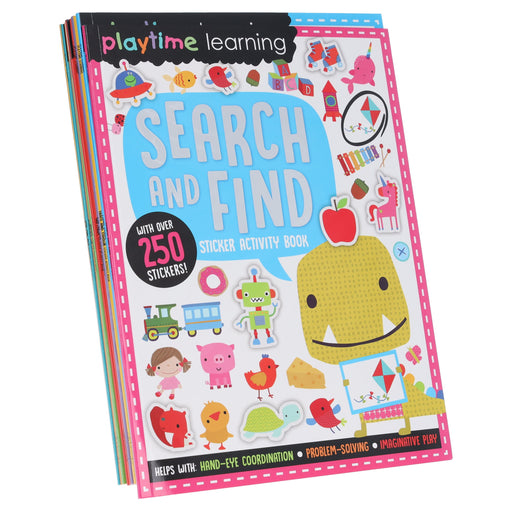 Playtime Learning Numbers Words Colours Sticker Activity 10 Books Set by Make Believe Ideas – Ages 4+ - Paperback 5-7 Make Believe Ideas